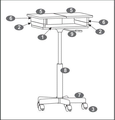 TECHNI-MOBILI-RTA-B006-Rolling-Adjustable-Laptop-Cart-fig-2