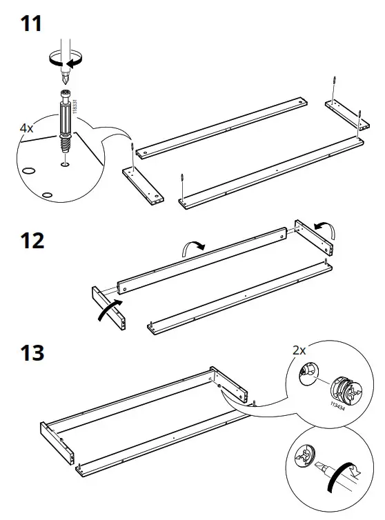 IKEA AA-2352856-3-101 LANESUND TV Storage Combination Grey Brown - fig 11