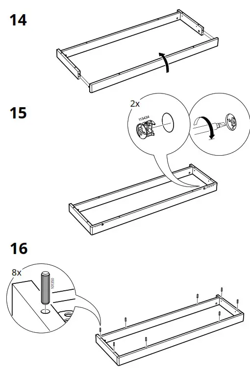 IKEA AA-2352856-3-101 LANESUND TV Storage Combination Grey Brown - fig 12
