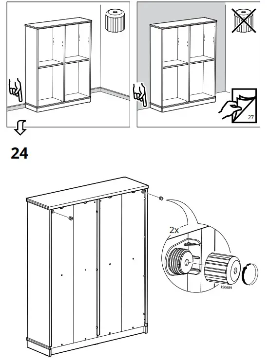 IKEA AA-2352856-3-101 LANESUND TV Storage Combination Grey Brown - fig 18