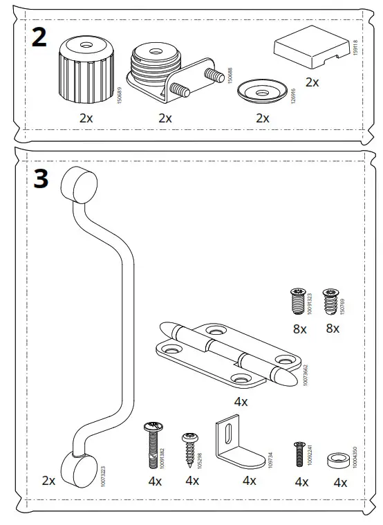 IKEA AA-2352856-3-101 LANESUND TV Storage Combination Grey Brown - fig 2