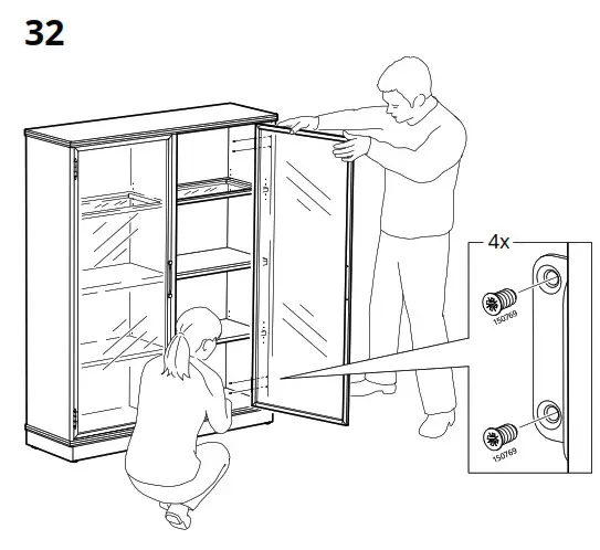 IKEA AA-2352856-3-101 LANESUND TV Storage Combination Grey Brown - fig 28