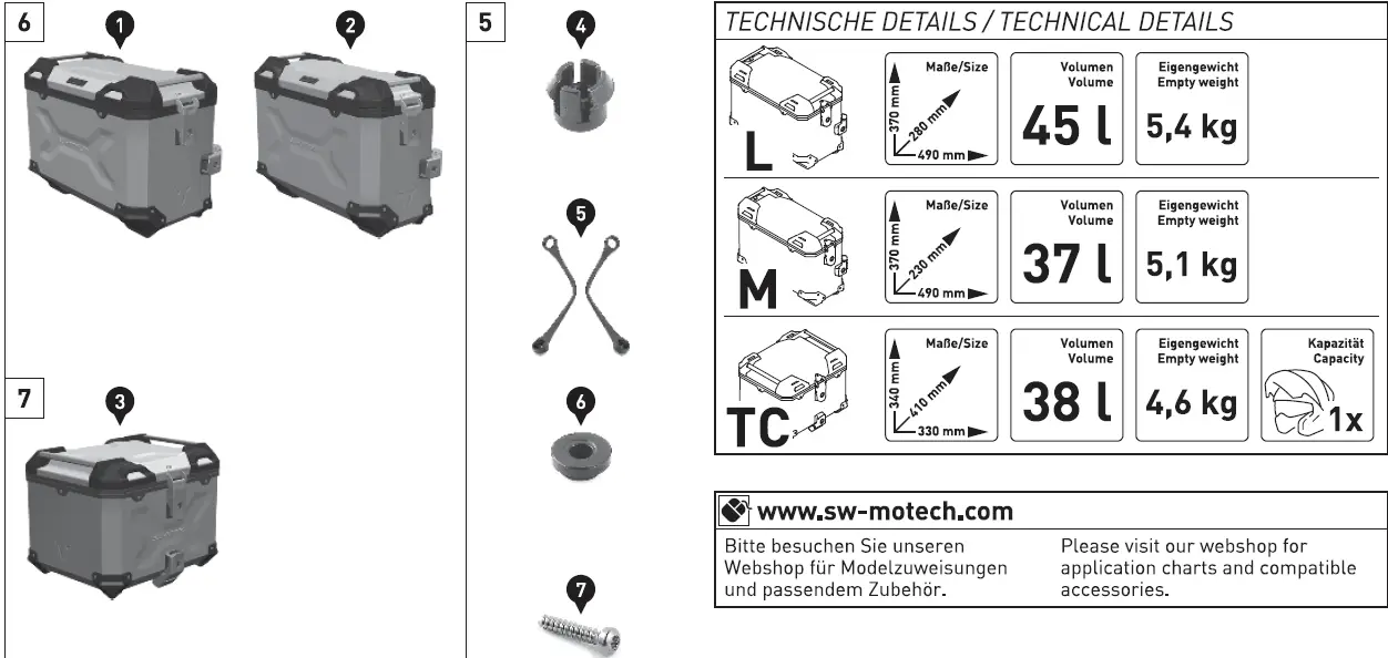 SW-MOTECH KFT.06.921.30000-B Aluminium Case System 13