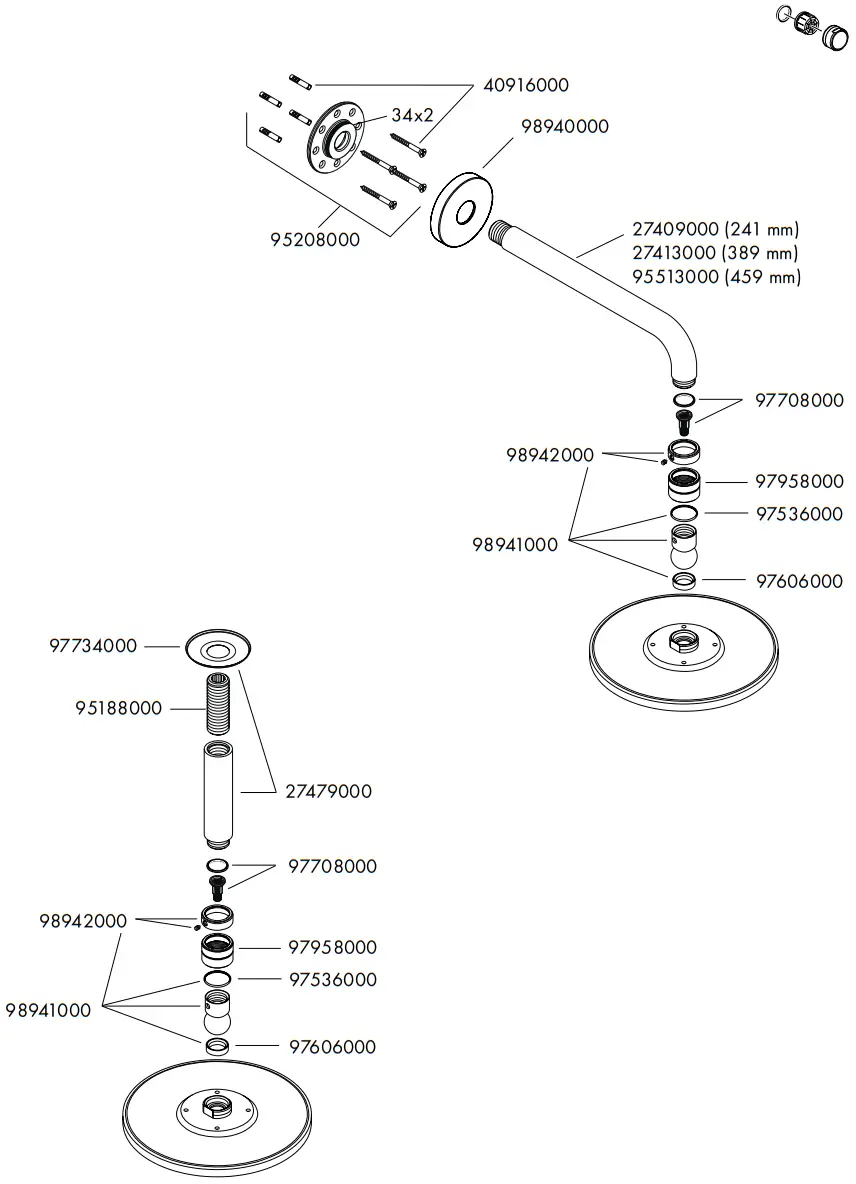 hansgrohe 27471000 Raindance Overhead Shower - Raindance24