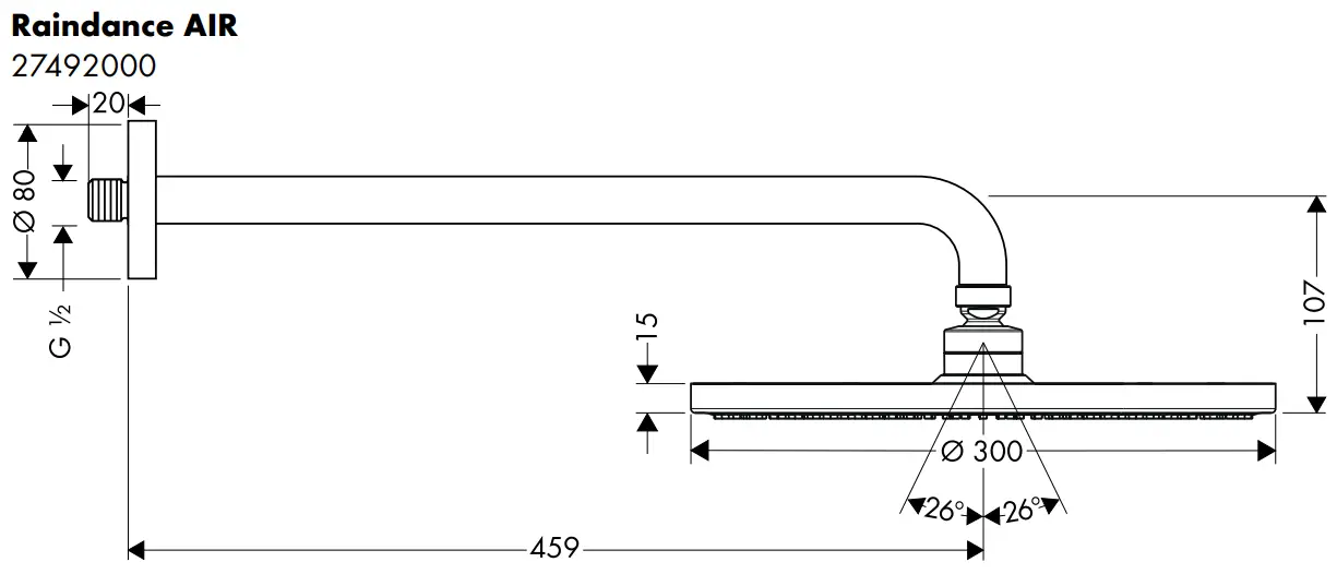 hansgrohe 27471000 Raindance Overhead Shower - Raindance7