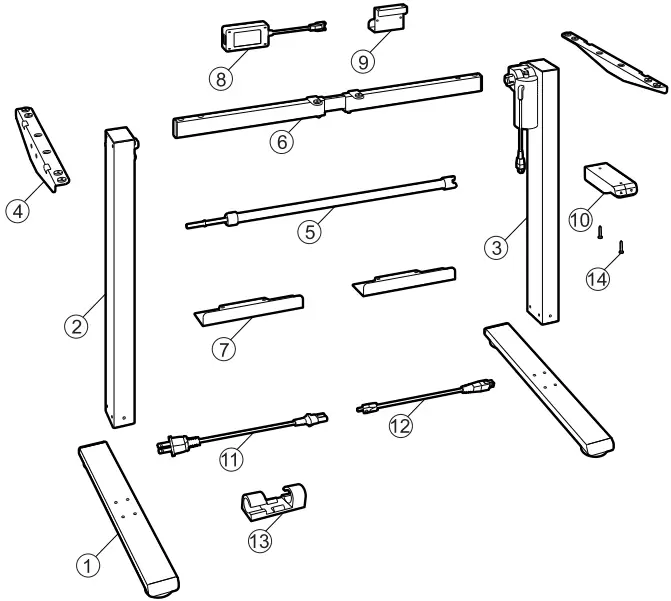 FLEXISPOT EG1-42W Electric Height Adjustable Standing DeskZ1