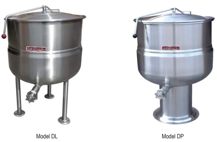CROWN DL20 Direct Steam Stationary Kettles -