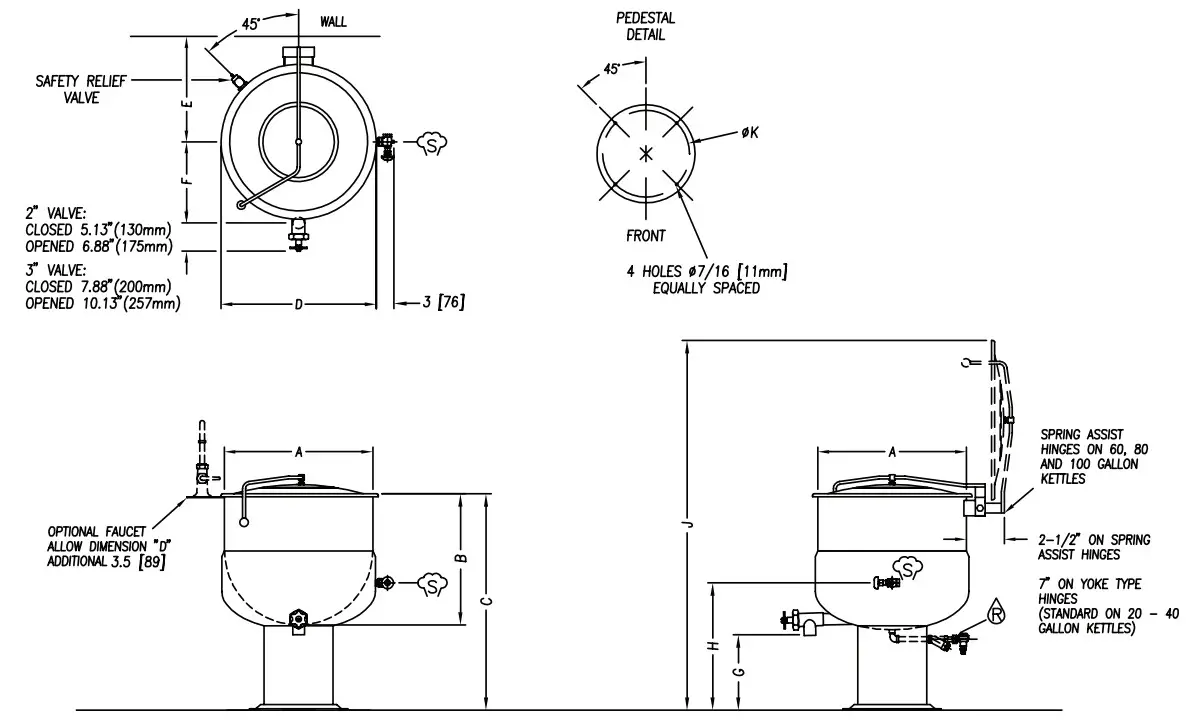 CROWN DL20 Direct Steam Stationary Kettles - Sterm 1