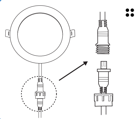DERUCE LUM DVCL-153PR Ultra Thin LED Recessed Ceiling Light - Installation Steps 4
