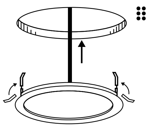 DERUCE LUM DVCL-153PR Ultra Thin LED Recessed Ceiling Light - Installation Steps 6