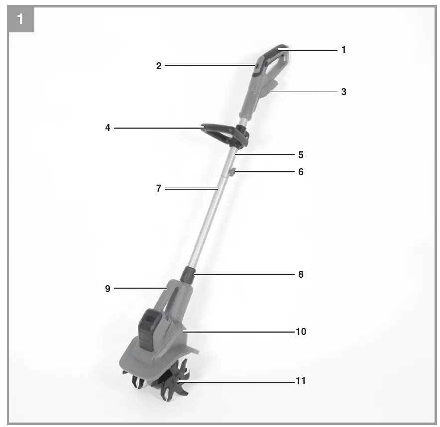 Einhell GE-CR 18 20 Li E Cordless Hoe 1