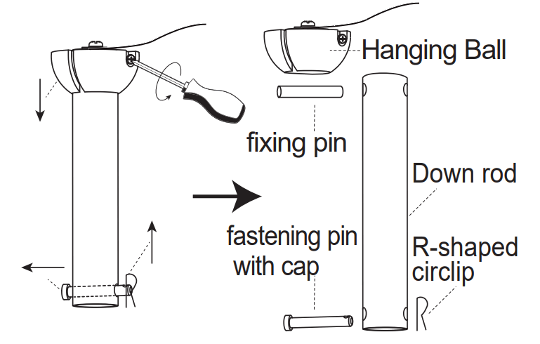YUHAO 1137 Ceiling Fan - Drown