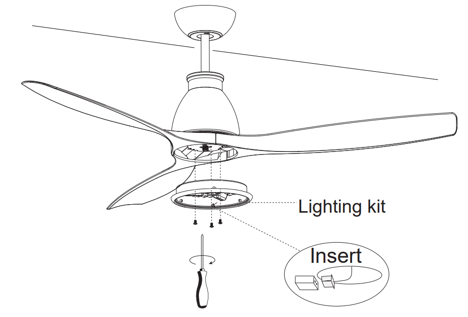 YUHAO 1137 Ceiling Fan - Insert