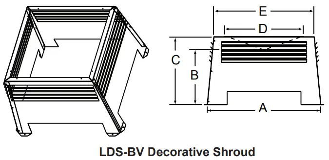 HEARTH HOME RBV4236IH Majestic 42 Reveal Traditional B-Vent Open Hearth Gas Fireplace - Decorative Shroud