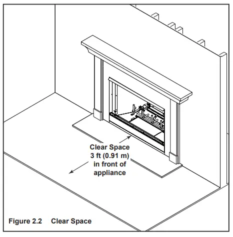 HEARTH HOME RBV4236IH Majestic 42 Reveal Traditional B-Vent Open Hearth Gas Fireplace - Fireplace 1