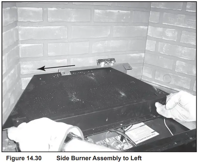 HEARTH HOME RBV4236IH Majestic 42 Reveal Traditional B-Vent Open Hearth Gas Fireplace - Side Burner Assembly