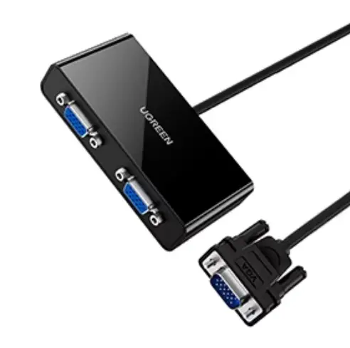 UGREEN 20918 VGA Male to 2 Female Video Splitter Cable 40254