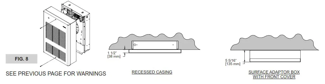 STELPRO AWF1501 AWF Series Wall Ceiling Aeroconvector - INSTALLATION 2