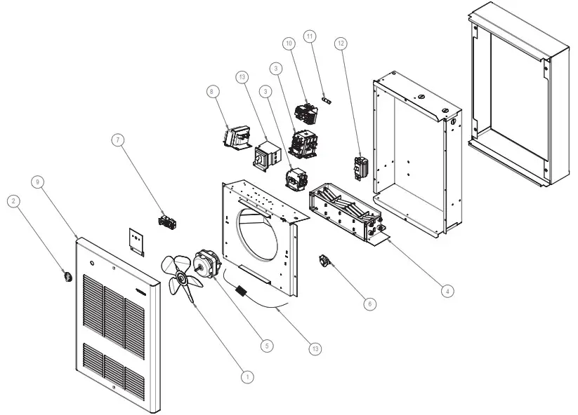 STELPRO AWF1501 AWF Series Wall Ceiling Aeroconvector - REPLACEMENT 1