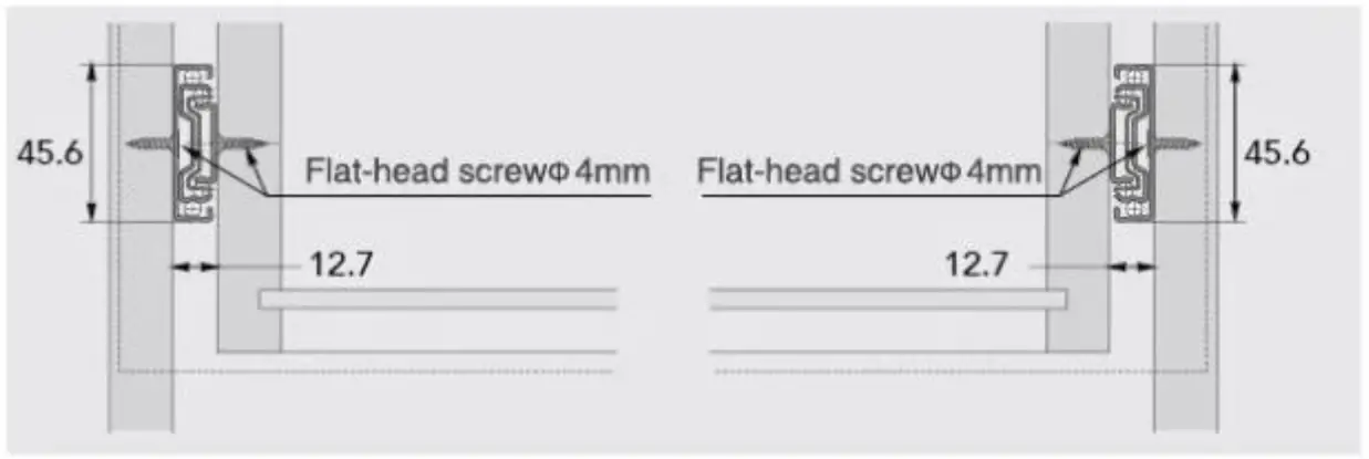 EXCEL E163 BK Gedeone Soft Closing Ball Bearing Drawer Slide - Manual