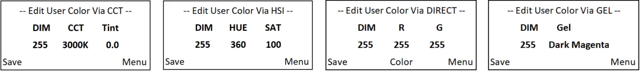 Cameo CL4FC - STAND-ALONE MODE EDIT USER color 3