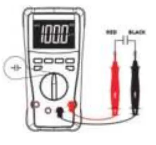 PeakTech 2035 Digital Multimeter - Capacitance measurements