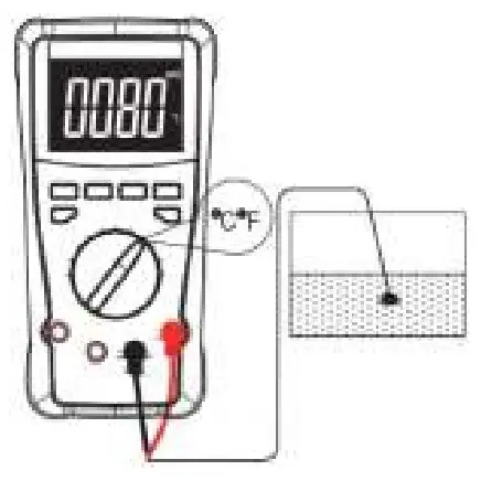 PeakTech 2035 Digital Multimeter - Temperature measurements