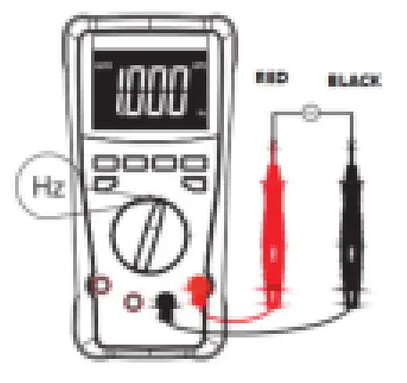 PeakTech 2035 Digital Multimeter - When you connect the test leads to an AC outlet