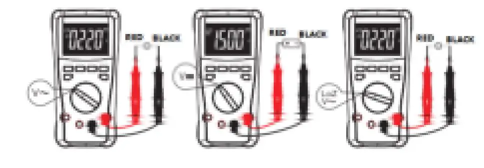 PeakTech 2035 Digital Multimeter - steps to measure DC AC Voltage