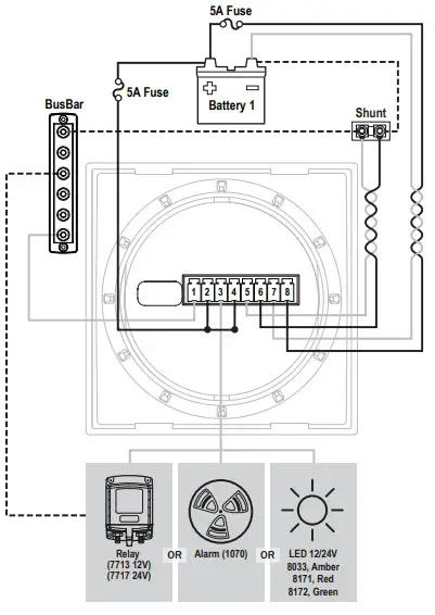 BLUE SEA SYSTEMS PN 1830 DC M2 OLED Meter - 1830 Single Battery