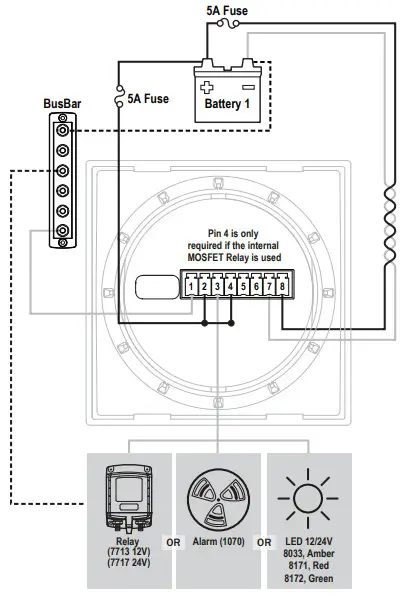 BLUE SEA SYSTEMS PN 1830 DC M2 OLED Meter - 1833 Single Battery