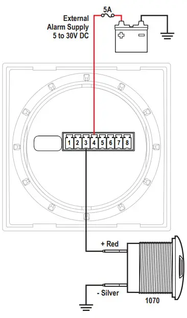 BLUE SEA SYSTEMS PN 1830 DC M2 OLED Meter - External Alarm