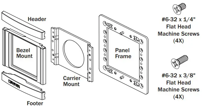 BLUE SEA SYSTEMS PN 1830 DC M2 OLED Meter - Mounting Kit