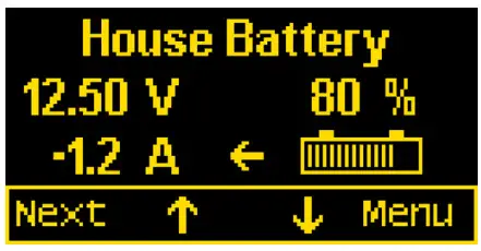 BLUE SEA SYSTEMS PN 1830 DC M2 OLED Meter - display a temporary
