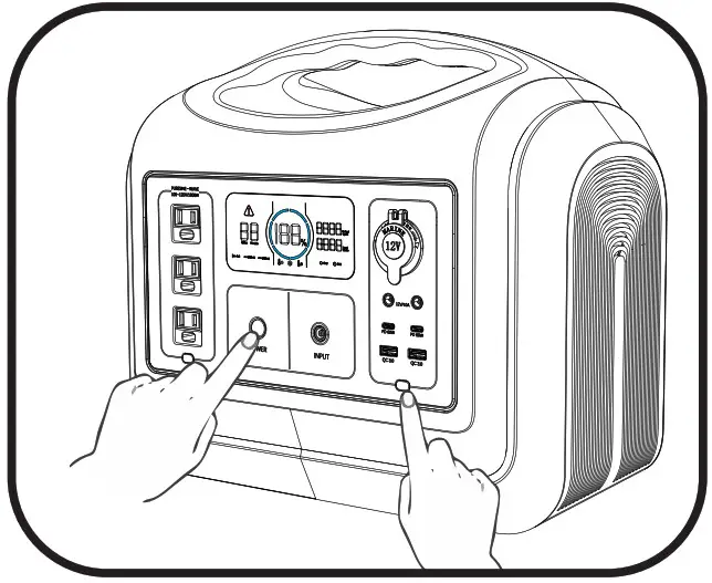 Voltero PS12 1000Wh 1200W Portable Power Station - Frequency Switching Operations 1