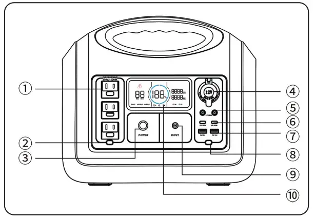 Voltero PS12 1000Wh 1200W Portable Power Station - Function Instructions 1