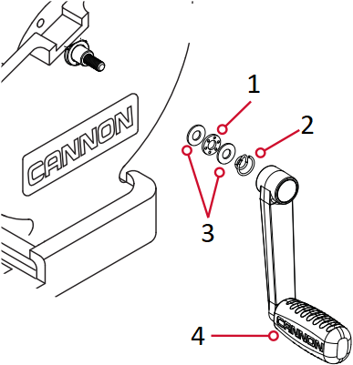 CANNON LAKE-TROLL - ATTACHING THE CRANK HANDLE ASSEMBLY
