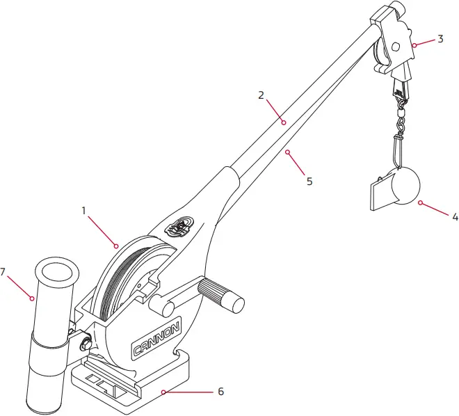 CANNON LAKE-TROLL - DOWNRIGGER PARTS DESCRIPTION