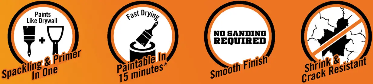 GORILLA 103959 Wall Repair Spackling Kit - large holes