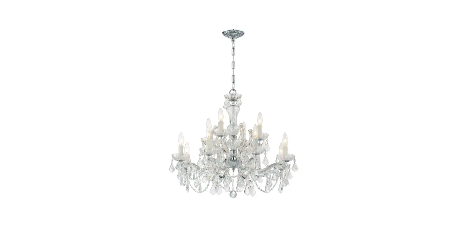 Crystorama 4479-gd-cl-mwp Maria Theresa 12 Light Chandelier Instruction Manual