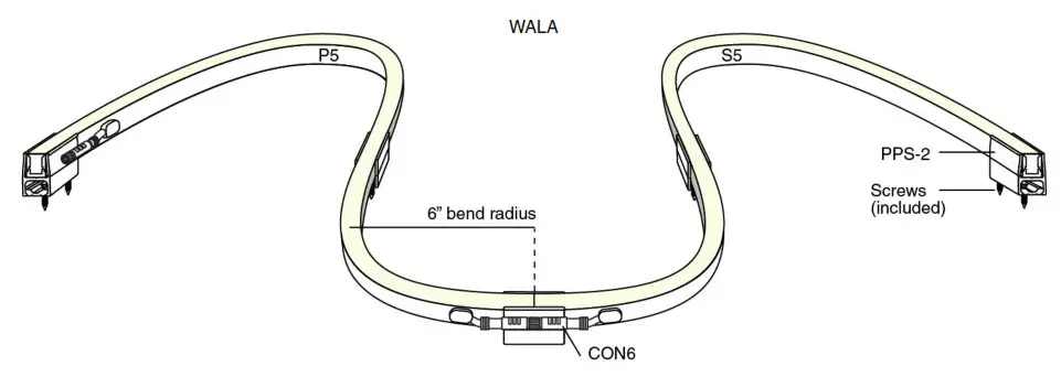 Q TRAN INSTALL FXT FLEXIBLE WALA Flexible Square LED Fixture - CONTINUOUS WIRING CONFIGURATION OPTIONS 1
