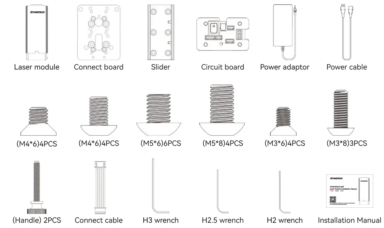 ATOMSTACK R30 Infrared Laser Module Fiber Laser Replacement Engraving Head 1