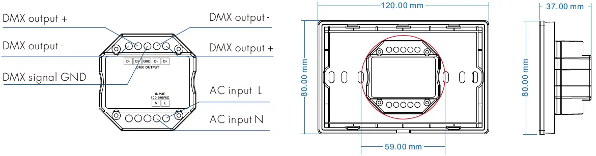 Skydance-T15-IT)-Wall-Mounted -Touch-Panel-FIG-2