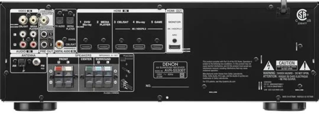 DENON AVR-S530BT AV Surround Receiver