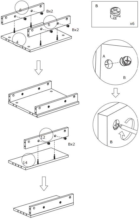 COSTWAY Nightstand with Charging Station - Figure 2