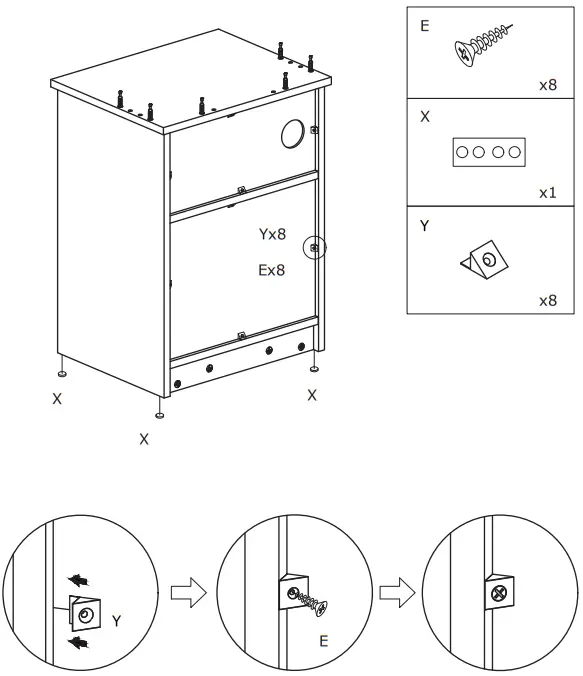 COSTWAY Nightstand with Charging Station - Figure 6