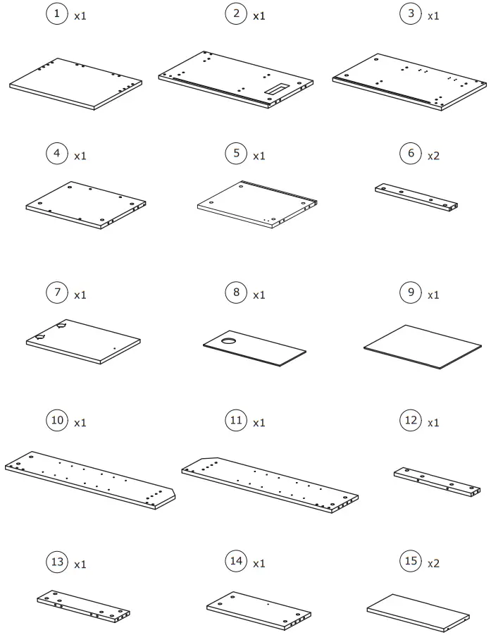 COSTWAY Nightstand with Charging Station - parts 3
