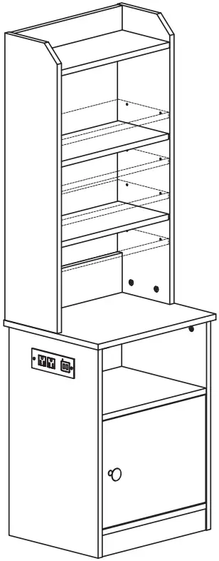 COSTWAY Nightstand with Charging Station