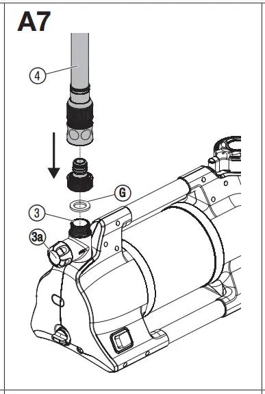 To connect the hose to the pressure side