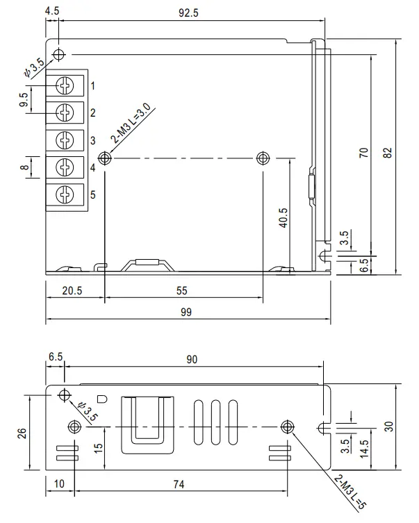 MEAN WELL LRS 35 Series 35W Single Output Switching Power Supply - fig3